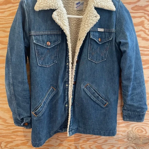 Wrangler Sherpa Lined Denim Jacket - Picture 2 of 2